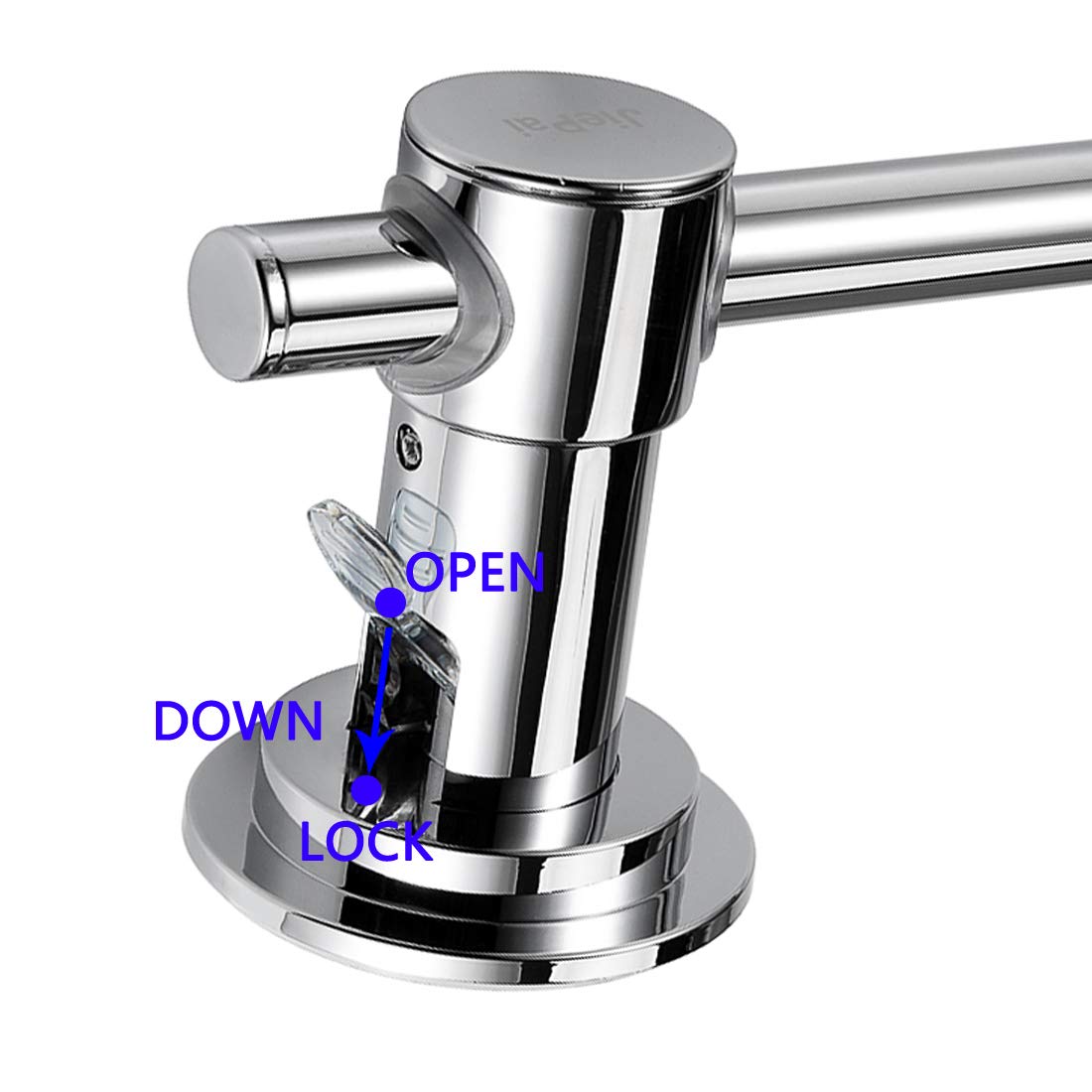 Jiepai Suction Cup Towel Bar 24 Inch,Removable Modern Vacuum Suction Towel Holder For Bathroom Door Adhesive Towel Bar Suction T